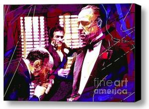 The Godfather Kiss sells on Canvas